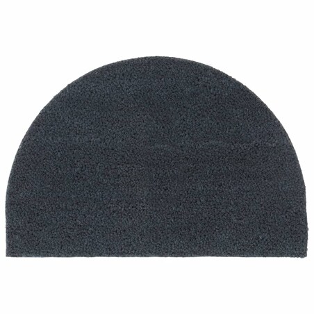 vidaXL Wycieraczka, ciemnoszara, półokrągła, 40x60 cm, włókno kokosowe