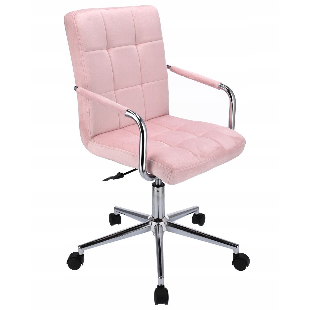 Krzesło obrotowe biurowe QUATRO różowe welur