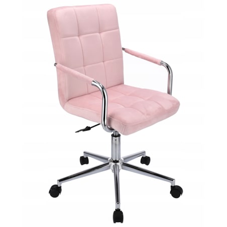 Krzesło obrotowe biurowe QUATRO różowe welur