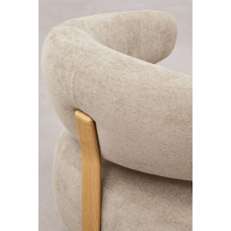 Fotel z tkaniny szenilowej Jolie, szenilowe, kawa z mlekiem