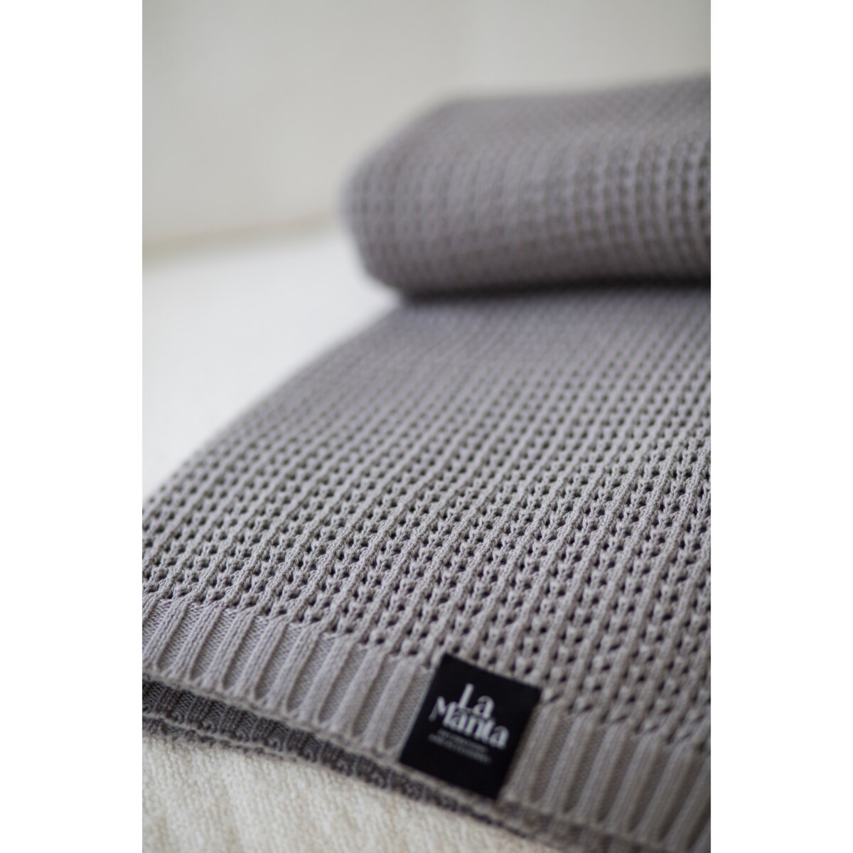 Pled boho szary, 130 x 160 cm, La Manta