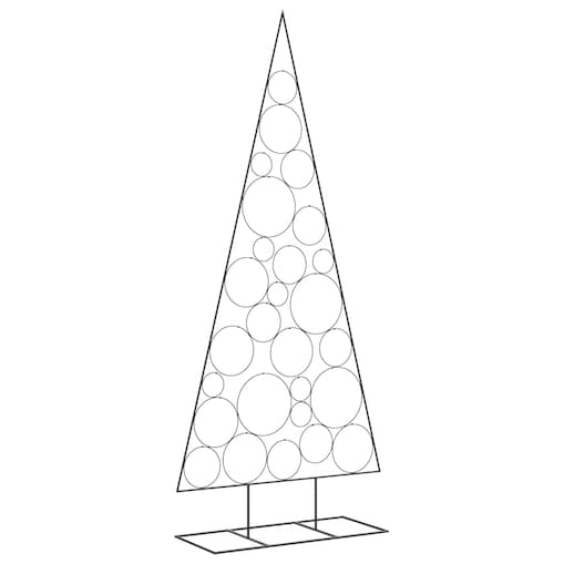 vidaXL Metalowa choinka świąteczna, do dekoracji, czarna, 210 cm