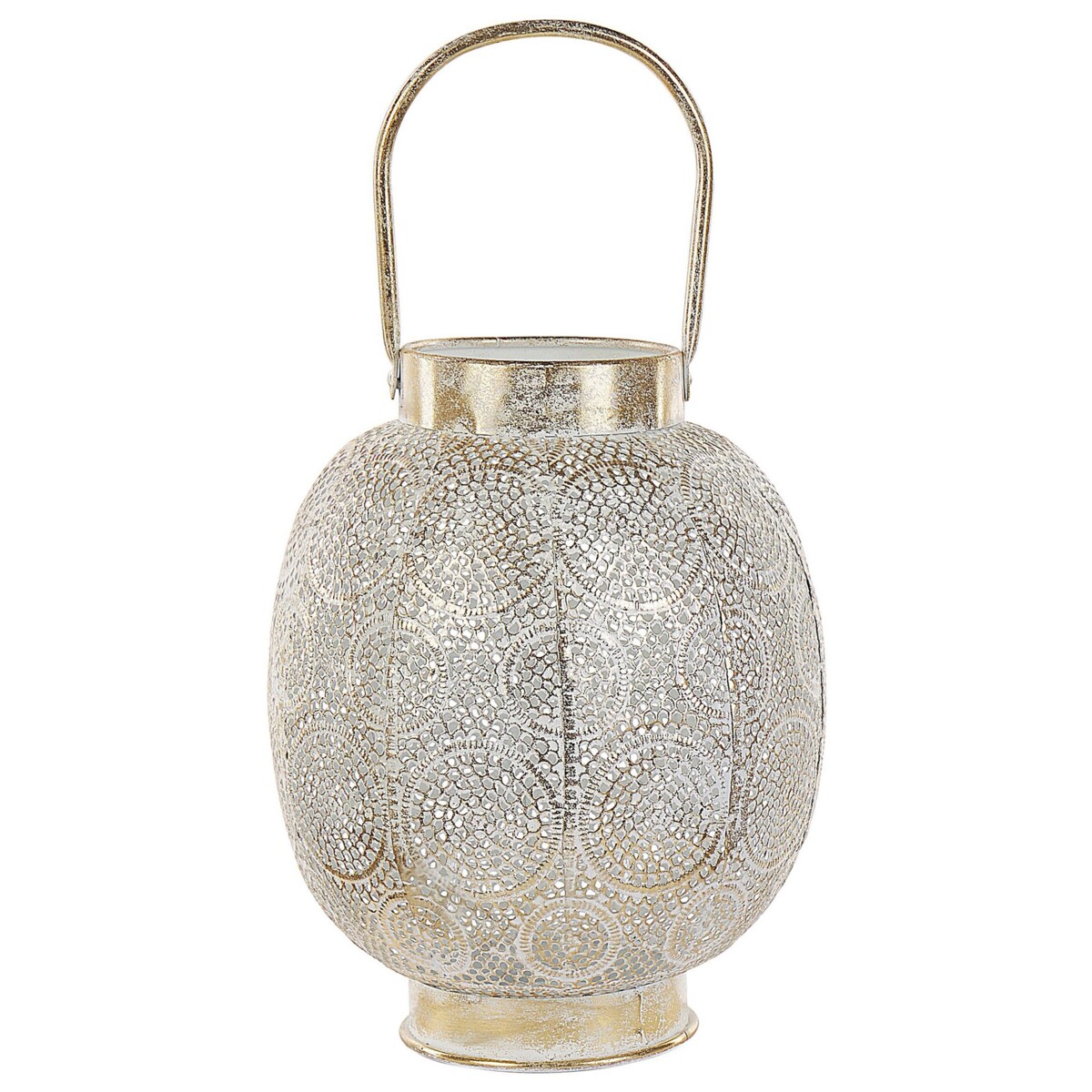 Lampion metalowy 30 cm złoty LANTAU