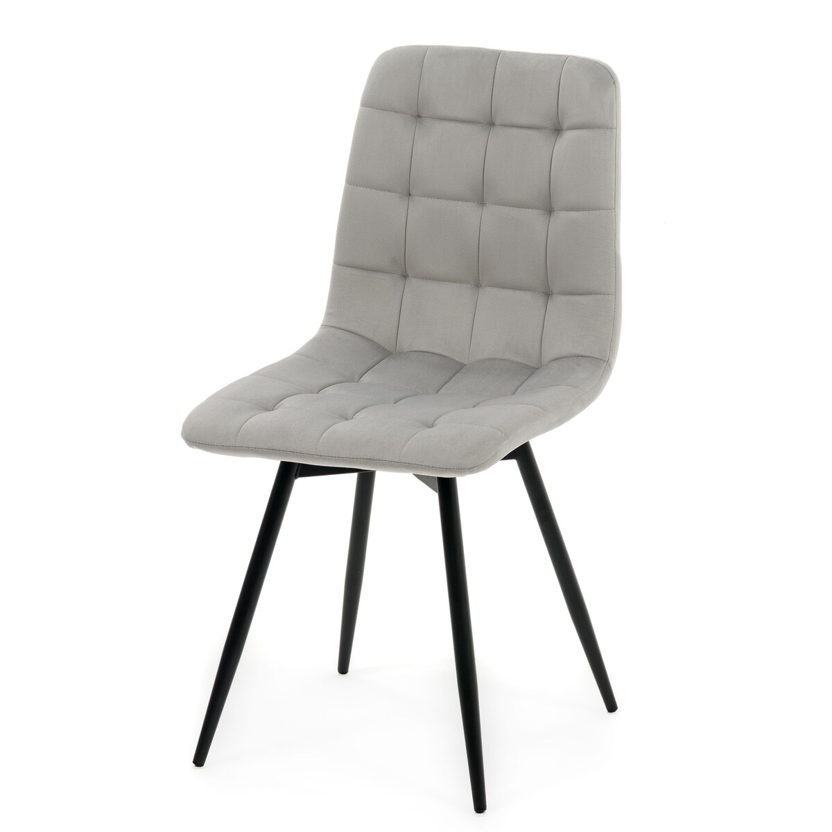 Krzesło tapicerowane obrotowe do salonu ARCO jasnoszary welur