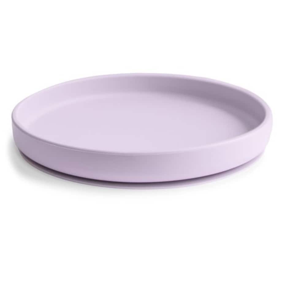 Mushie Silikonowy Talerzyk dla Dziecka z Przyssawką Soft Lilac
