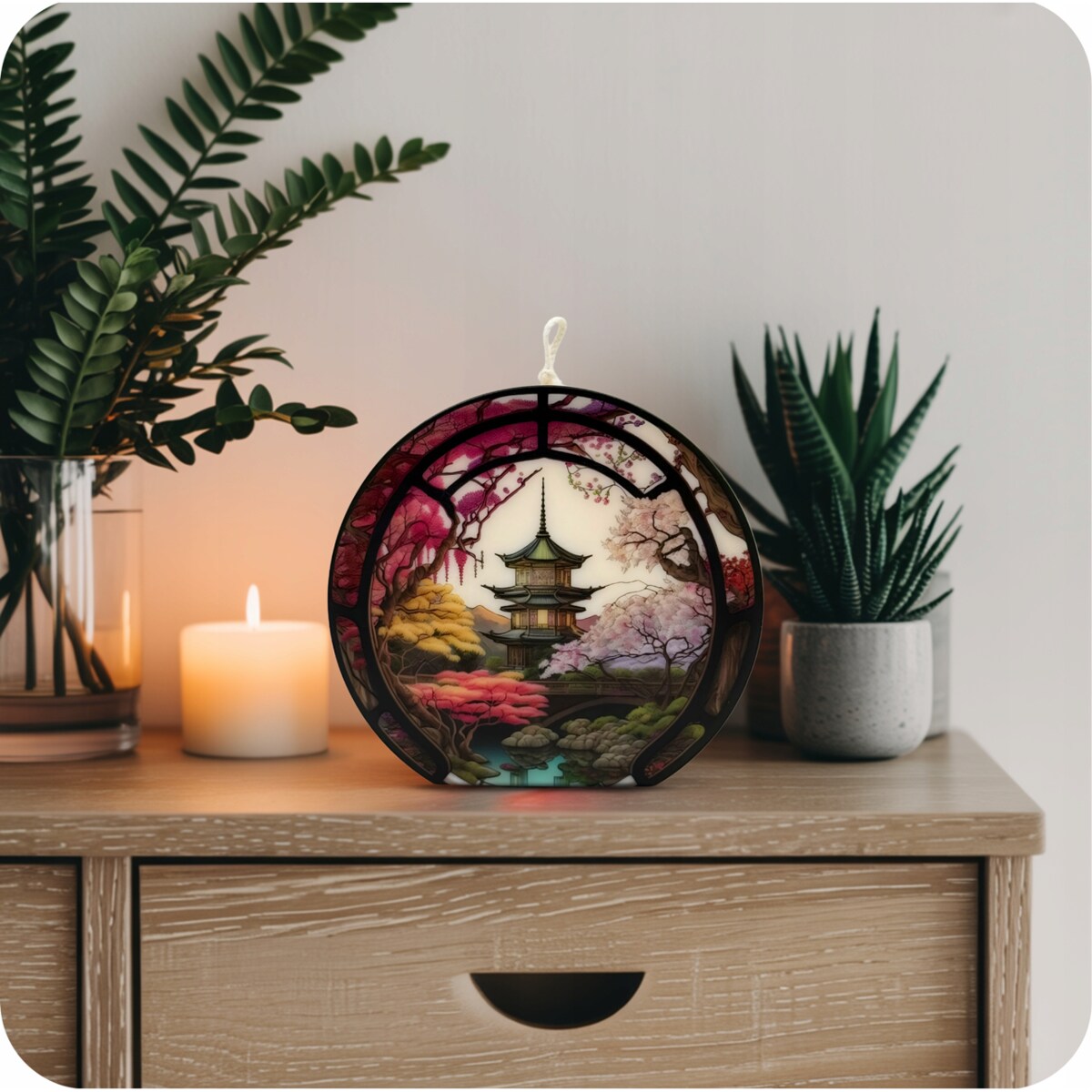 Świeca Sojowa na Prezent Świeczka Ozdobna Bezzapachowa Dekoracyjna Japonia