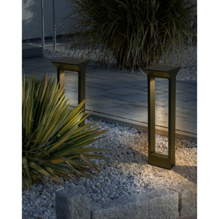 Lampa ogrodowa słupek solarna LED MALDEN Z czujnikiem ruchu Czarny