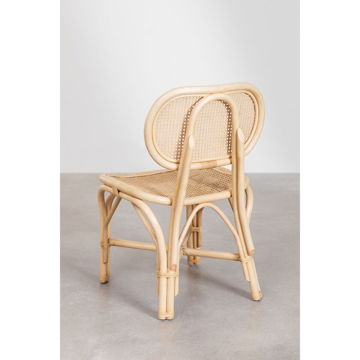 Krzesło rattanowe z plecionką wiedeńską naturalne