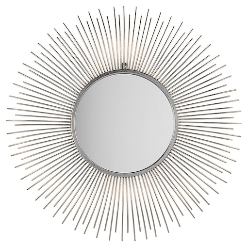 Lustro ścienne CILLY 80 cm 80 cm Metal Srebrny