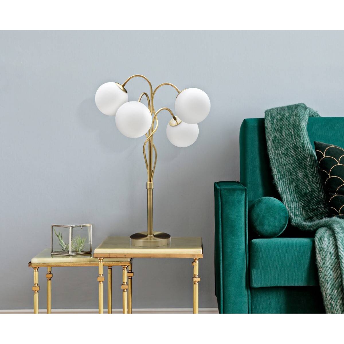 Lampa biurkowa z 4 kulami GLAMY, wys. 74 cm