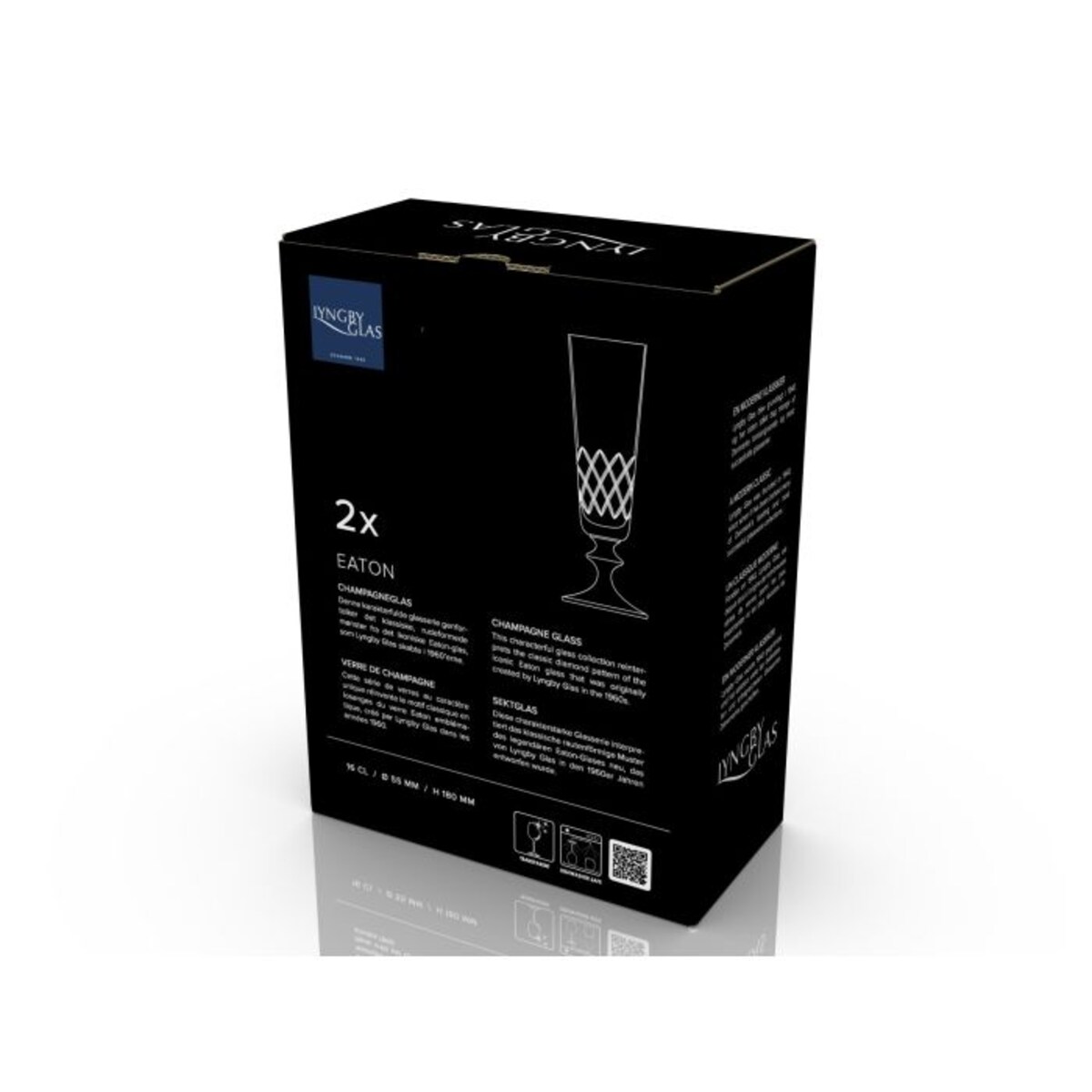 Kieliszki do szampana ze szkła kryształowego 160 ml Eaton 2 sztuki 36358