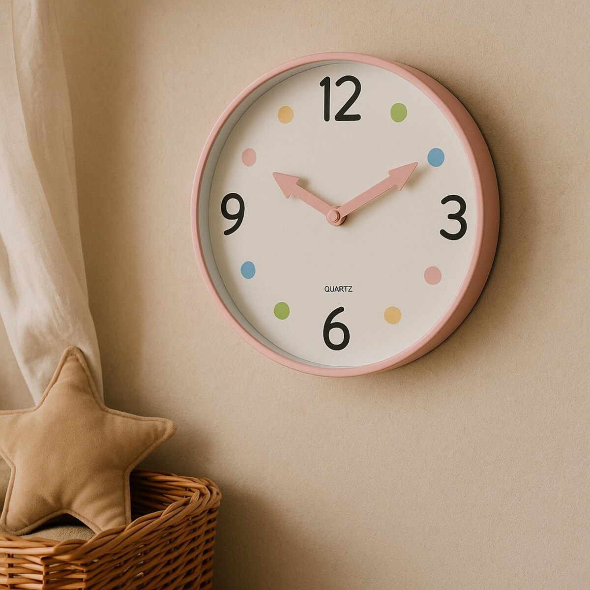 Zegar do pokoju dziecka SAFI, Ø 25 cm