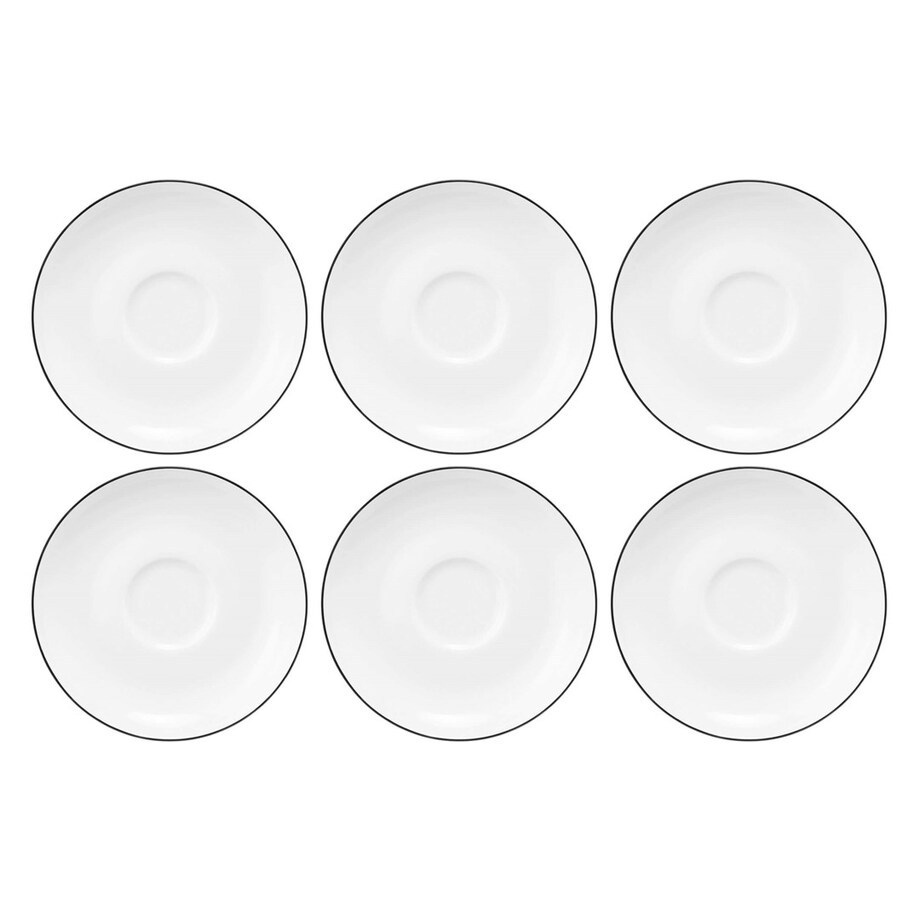 SELTMANN LIDO BLACK LINE Zestaw 6 spodków 12 cm