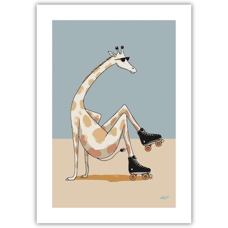 plakat skater žyrafa 70x100