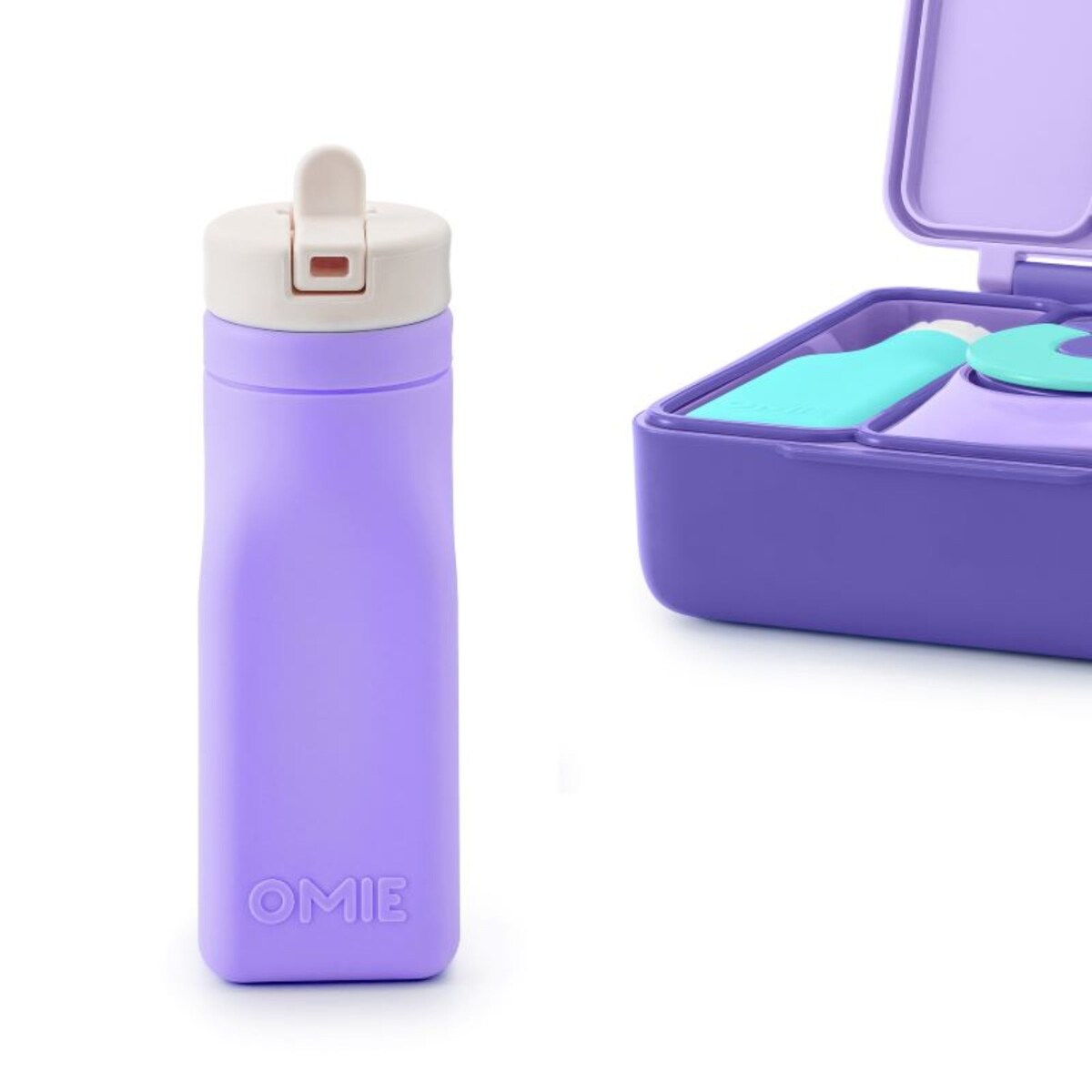 OMIE OMIEBOTTLE silikonowy bidon dla dzieci, Lilac
