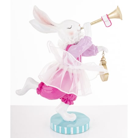 Dekoracja - króliczka z trąbką i zegarem 30x25x15 cm CIRCUS-3
