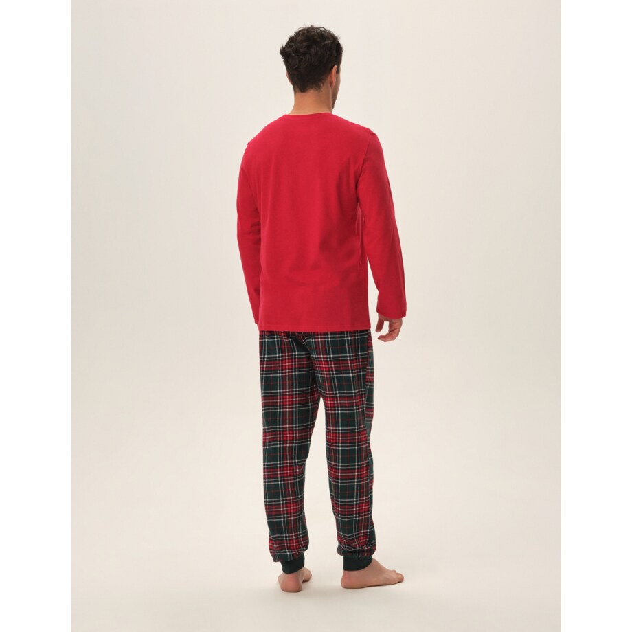 Piżama Honest 41914-33X Czerwona Czerwony, XXL