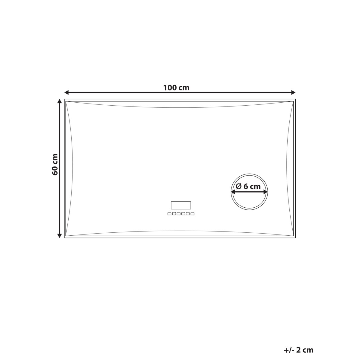 Lustro ścienne LED z głośnikiem Bluetooth 100 x 60 cm srebrne ONLAY
