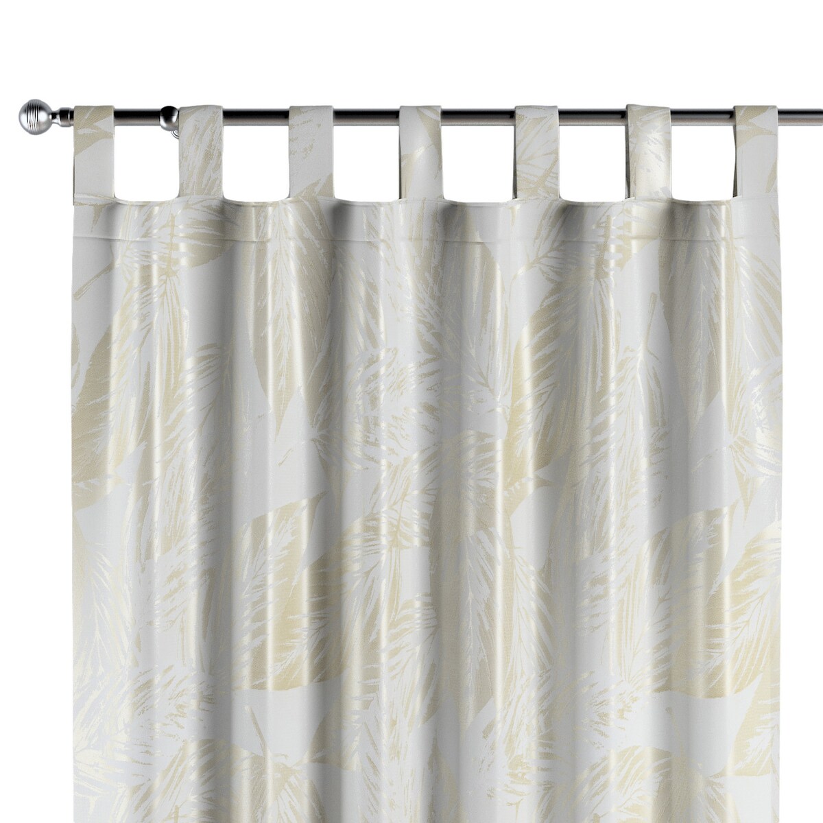 Zasłona na szelkach 1 szt. 130x245 ecru liście