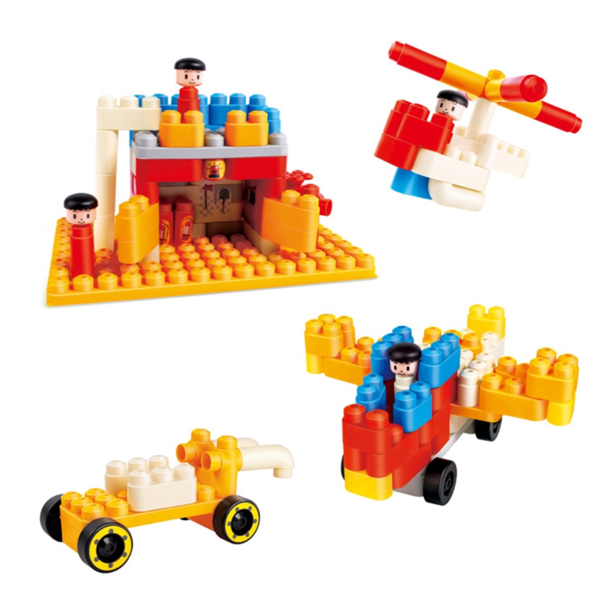 Miękkie Klocki Konstrukcyjne w Aucie Straż Pożarna 106 el. 18m+ PolyM