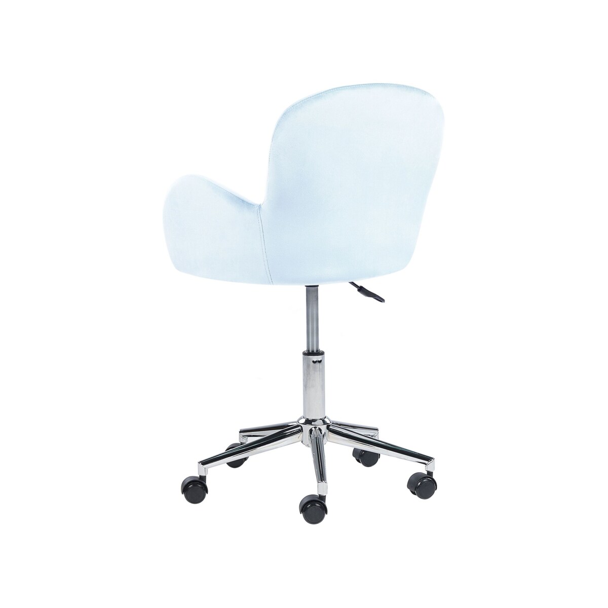 Krzesło biurowe regulowane welurowe jasnoniebieskie PRIDDY