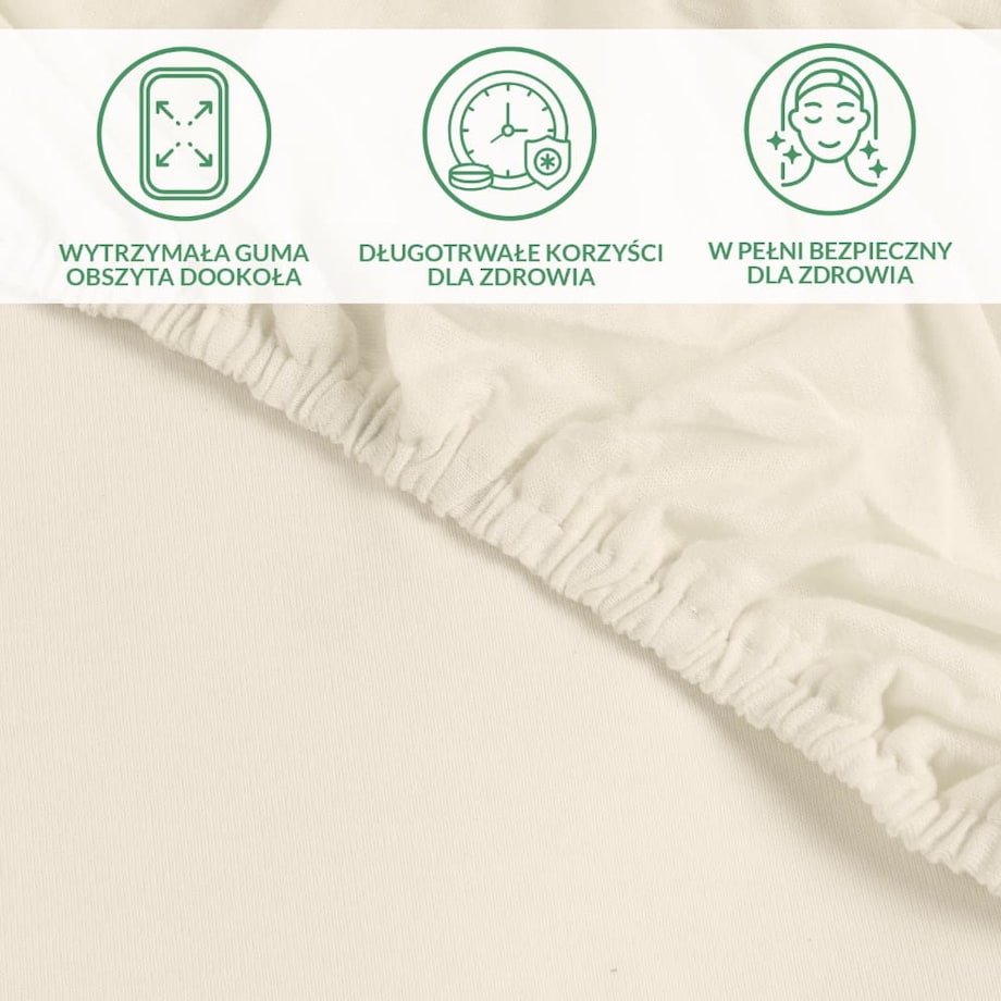 Prześcieradło ochronne wodoodporne z gumką 2w1, rozmiar 160x200 SMARTCEL kolor krem