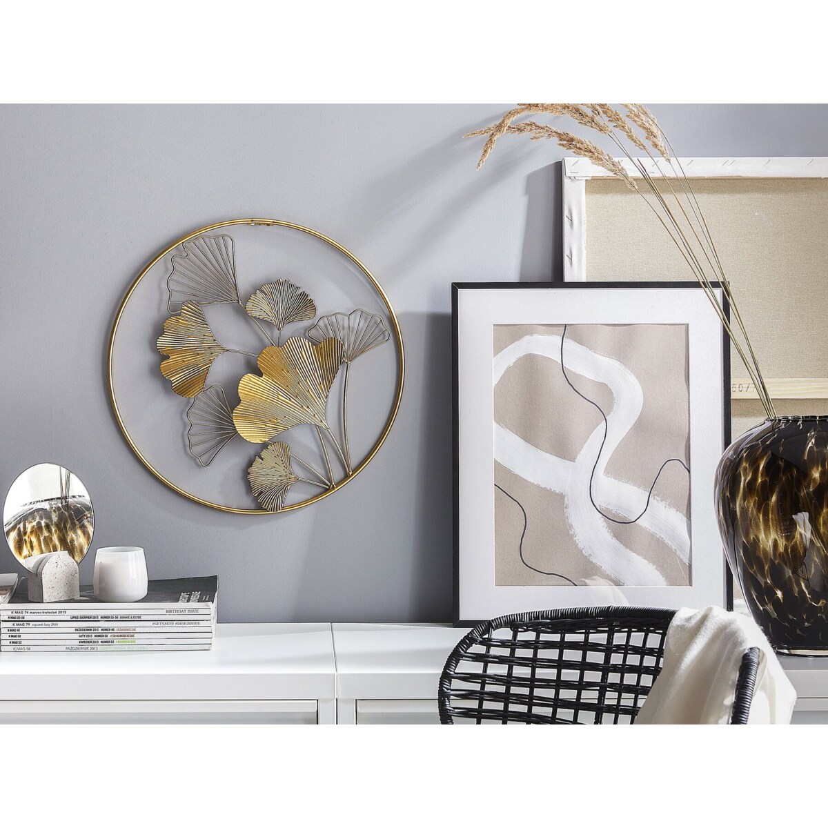 Dekoracja ścienna złota BISMUTH