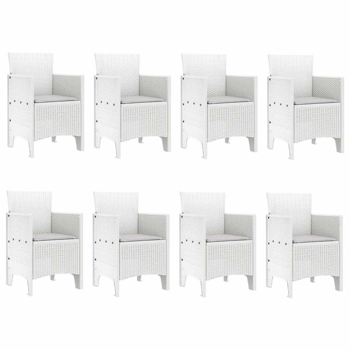 vidaXL Zestaw do jadalni w ogrodzie 9 pcs Jasnoszary Rattan Polt