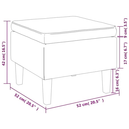 vidaXL Podnóżek z drewnianymi nóżkami, ciemnozielony, obity aksamitem