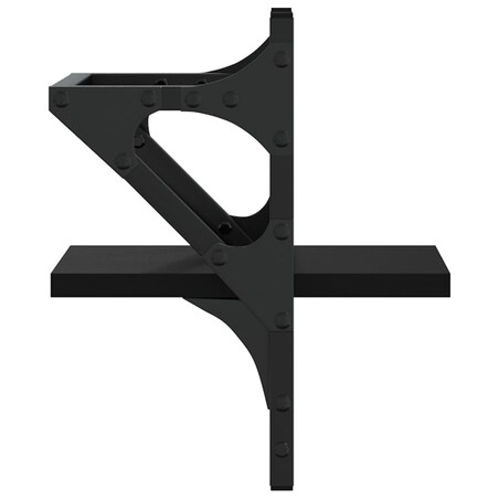 vidaXL Półki ścienne z drążkami, 2 szt., czarne, 20x25x30 cm