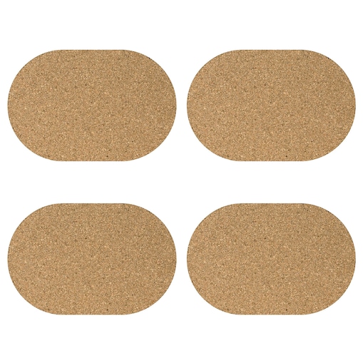 Podkładki korkowe na stół - 4 sztuki w komplecie, ZELLER