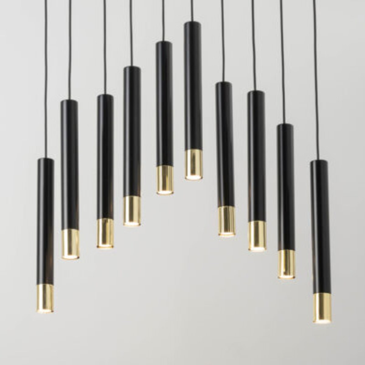 Czarna lampa wisząca Sopel Grand 33399 sople salonowe loftowe