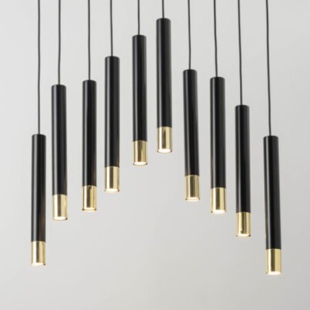 Czarna lampa wisząca Sopel Grand 33399 sople salonowe loftowe