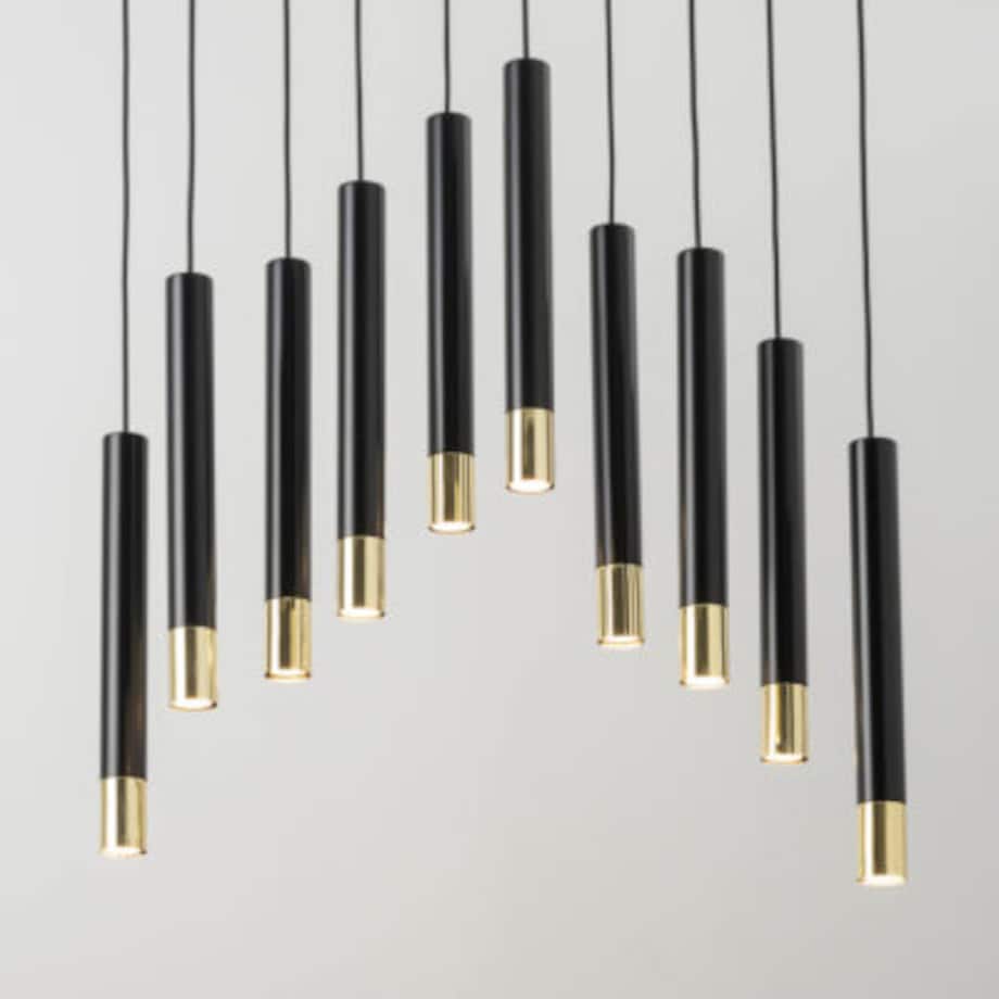Czarna lampa wisząca Sopel Grand 33399 sople salonowe loftowe