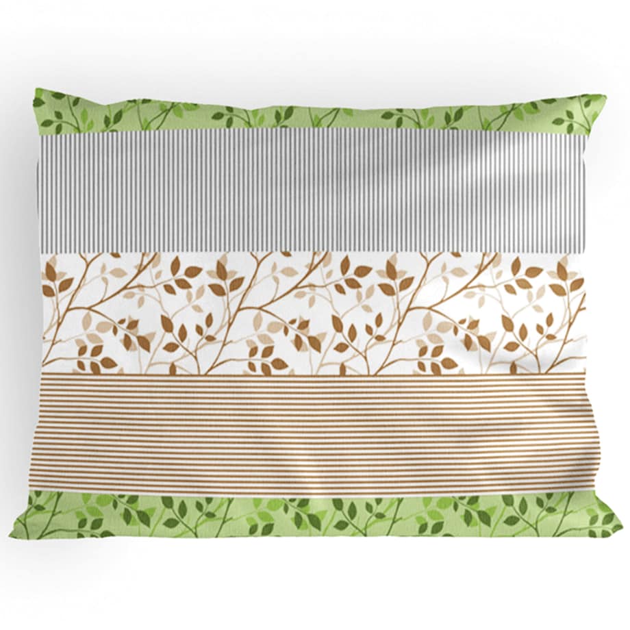 TERMES komplet pościeli z bawełny, zielony/beżowy, 140x200