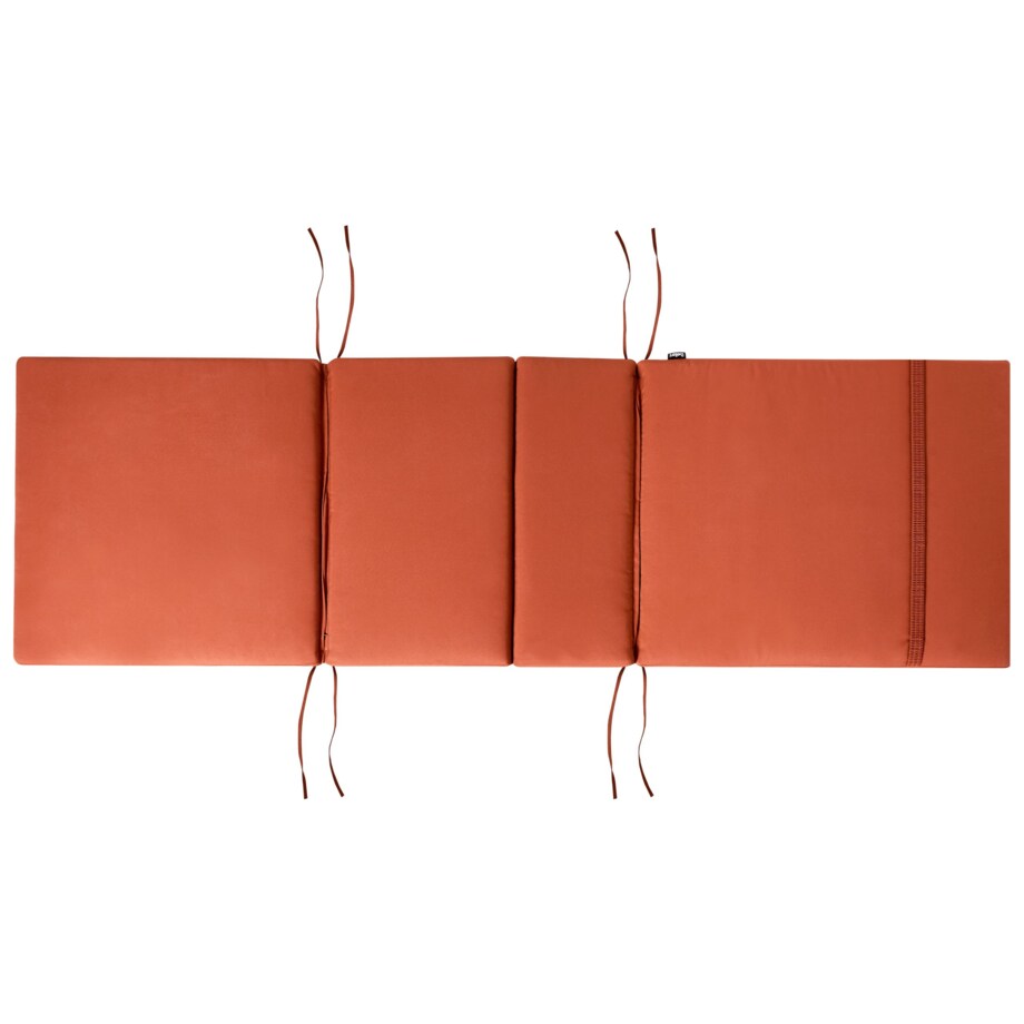 Leżak ogrodowy z poduszką JAVA PREMIUM Drewno akacjowe Czerwony