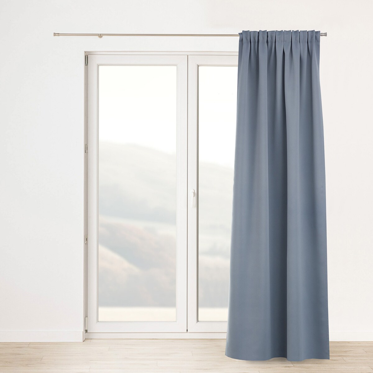 Zasłona zaciemniająca na taśmie marszczącej gołębi szary 140 x 280 cm 1 szt. 140x280 szary