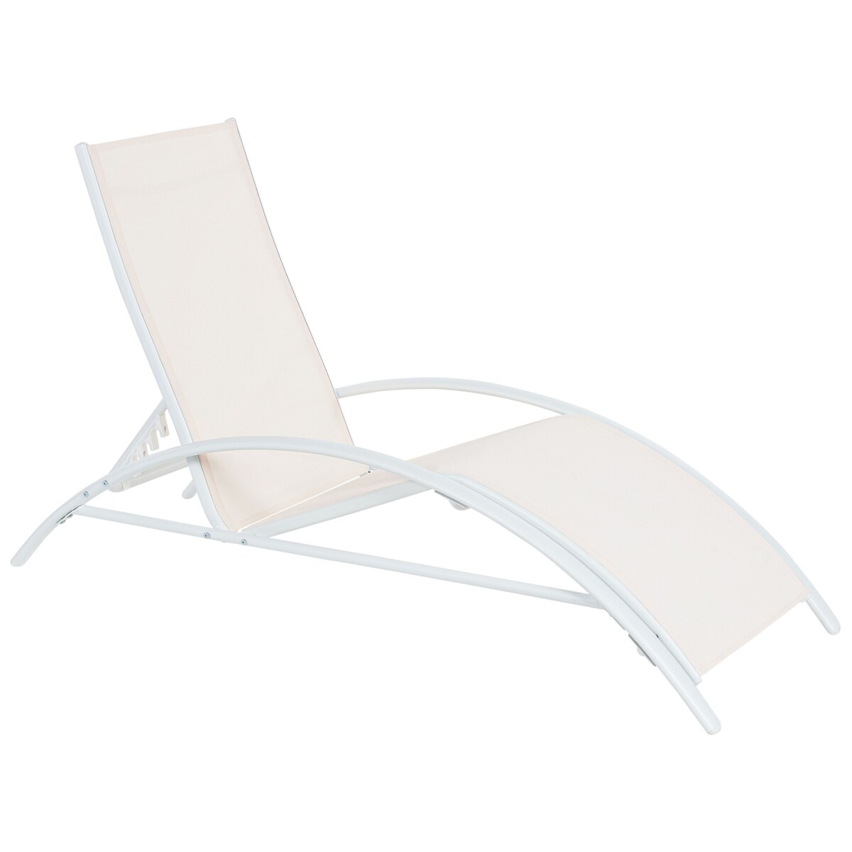 Leżak ogrodowy beżowy GAETA