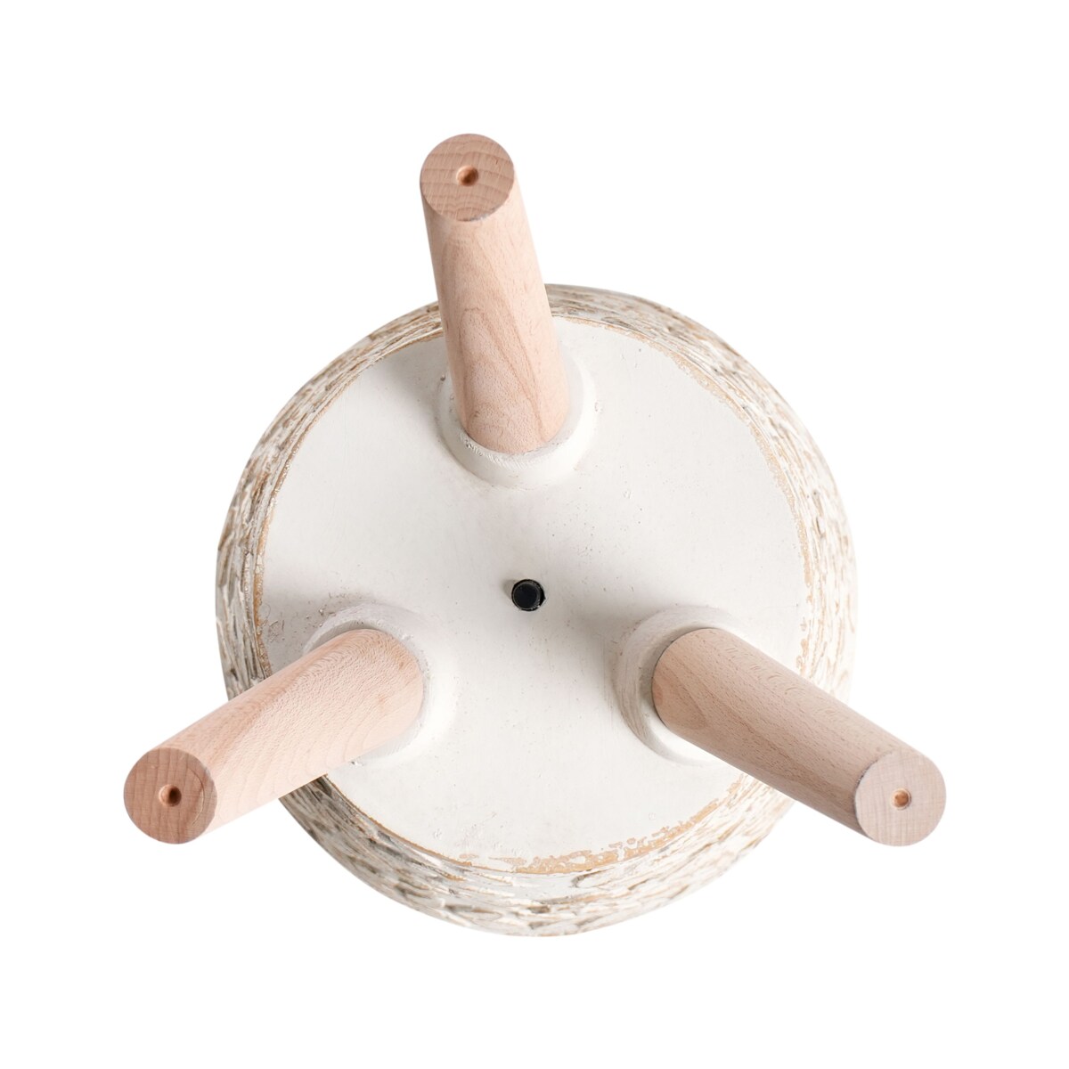 Doniczka na nóżkach ALIARTOS Ceramika 26 cm Złamana biel