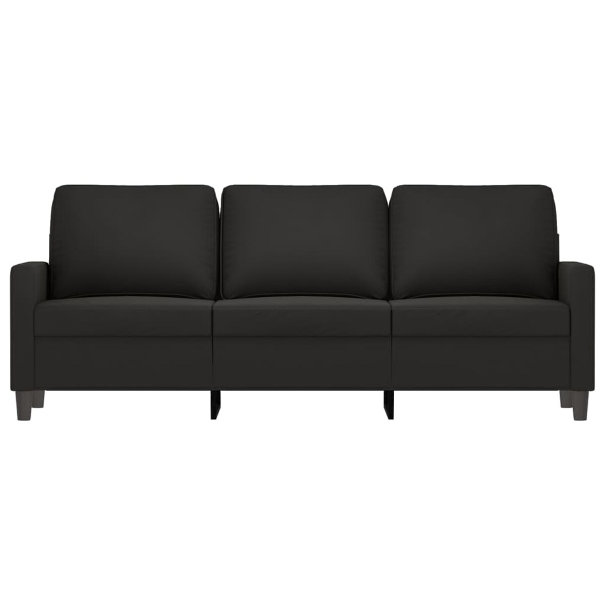 vidaXL Sofa 3-osobowa, czarny, 180 cm, tapicerowana aksamitem