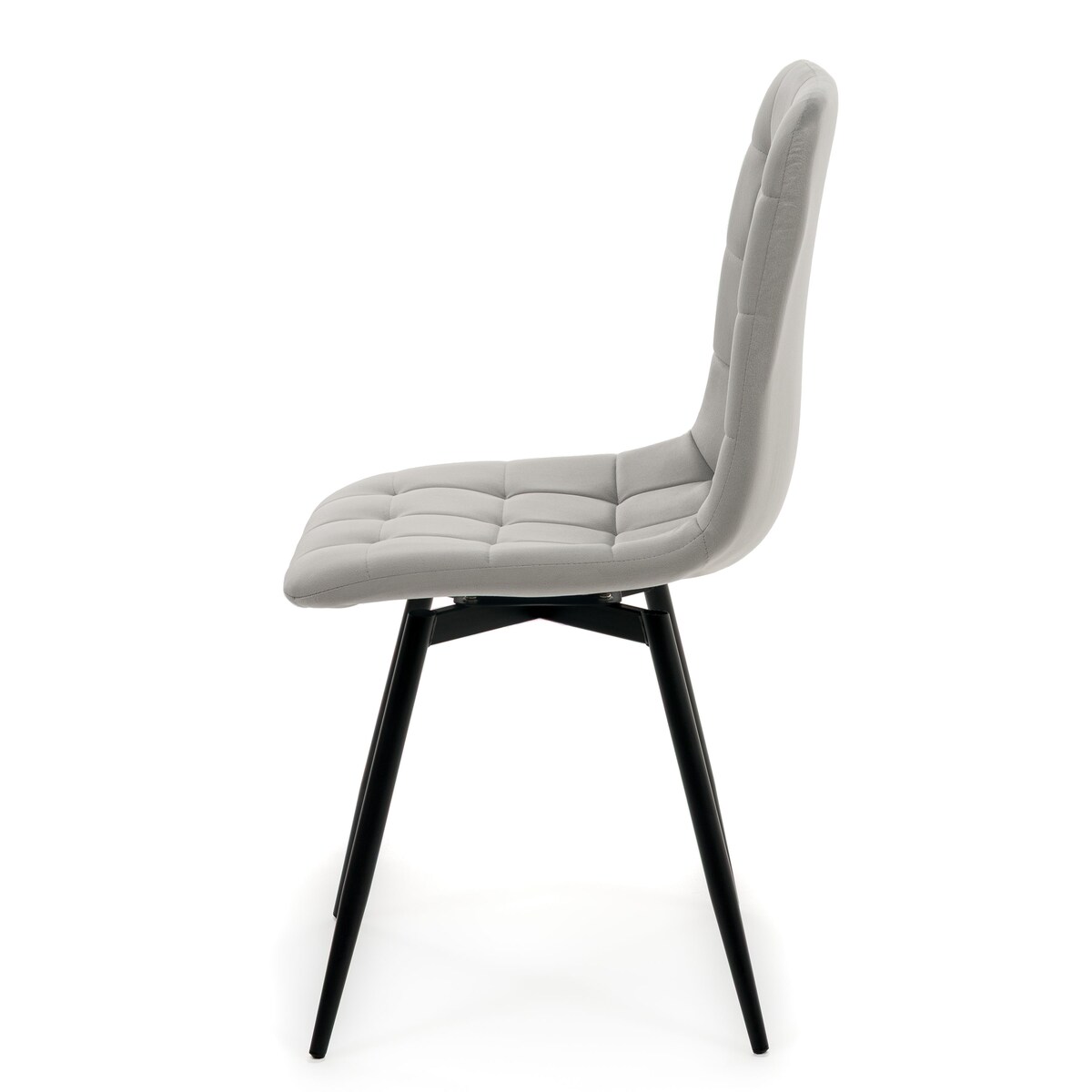 Krzesło tapicerowane obrotowe do salonu ARCO jasnoszary welur