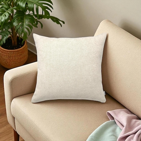 Kremowa poduszka dekoracyjna 45x45 cm Ronda - minimalistyczna