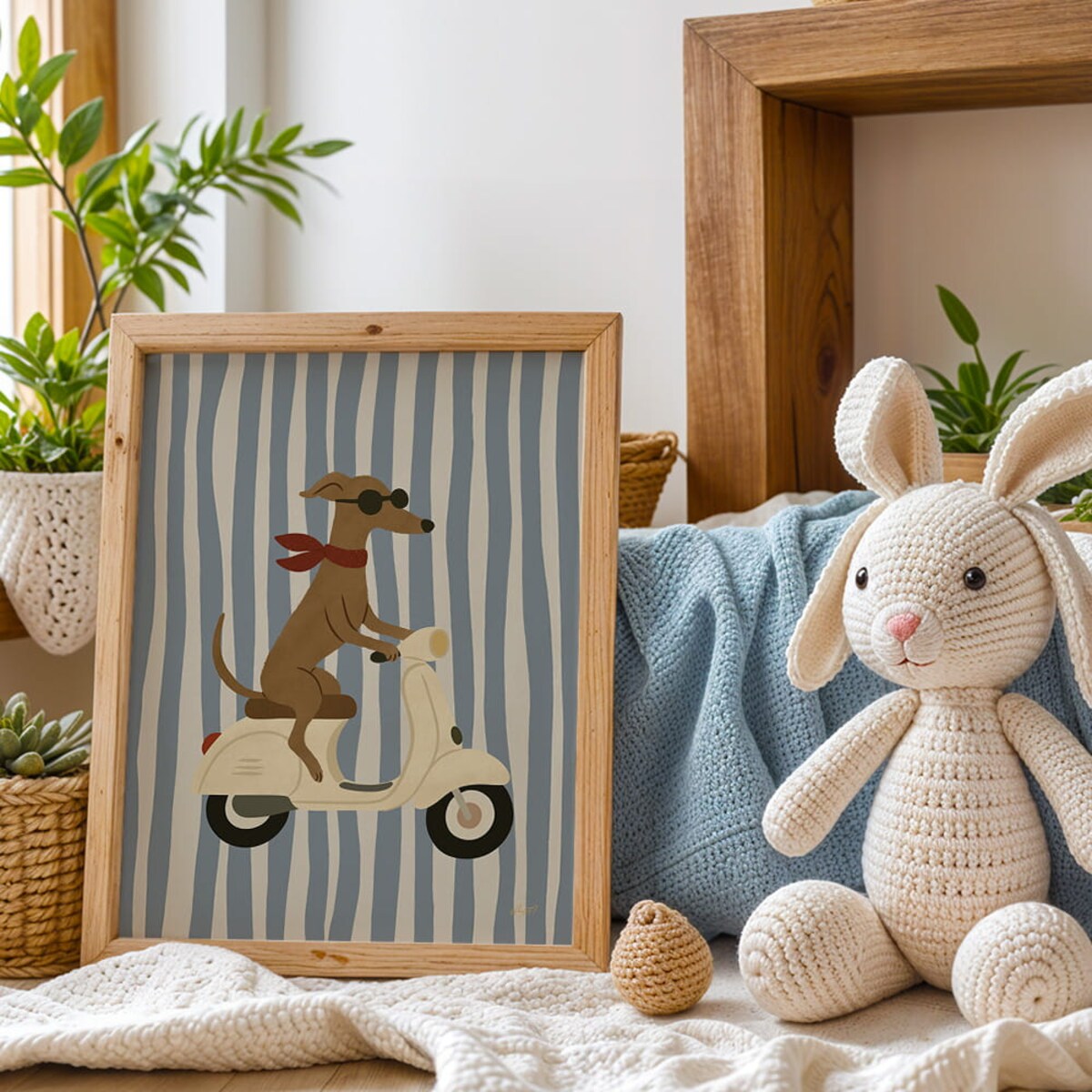 plakat pies na vespie 70x100