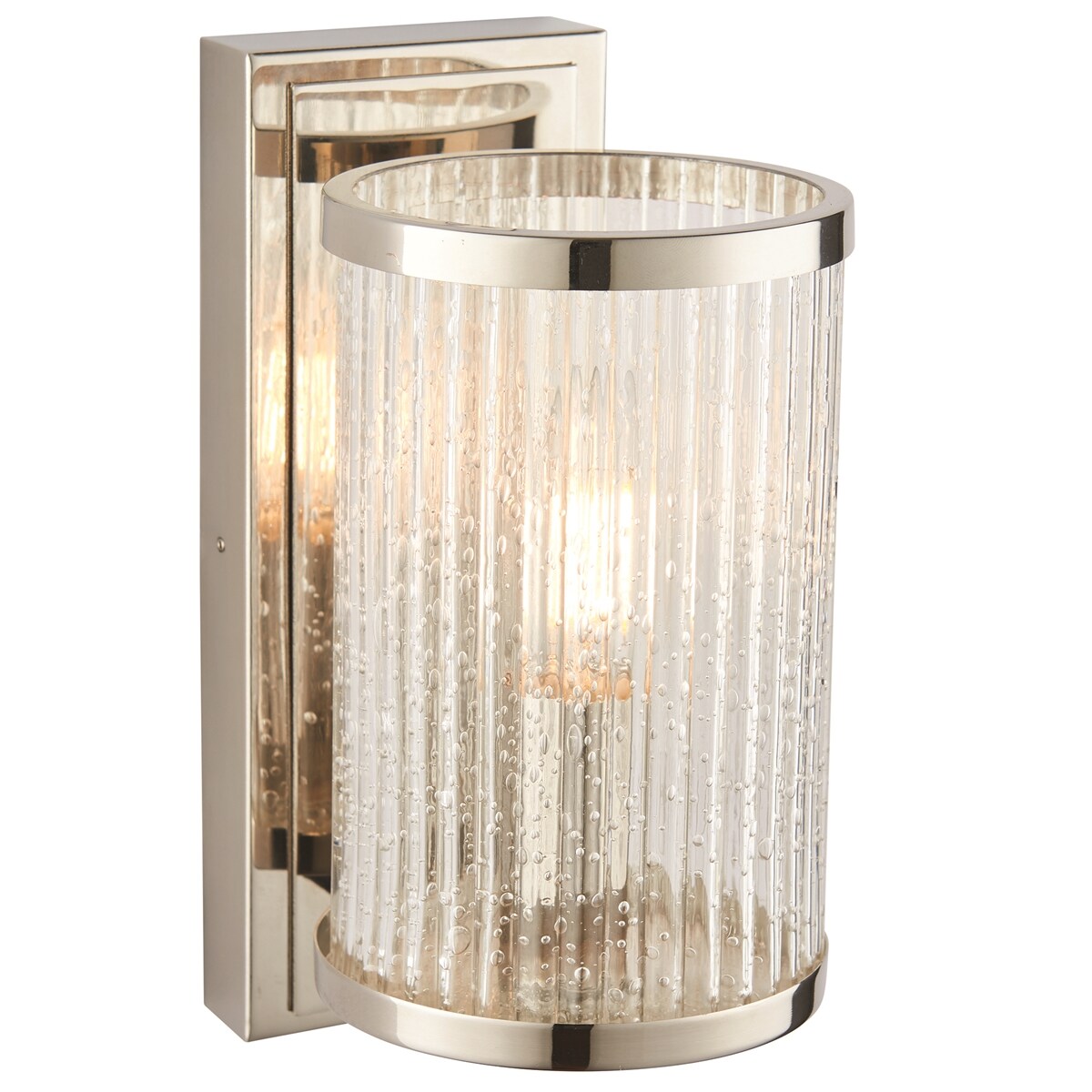 Kinkiet Easton 76259 Endon do jadalni tuba żebrowane szkło nikiel