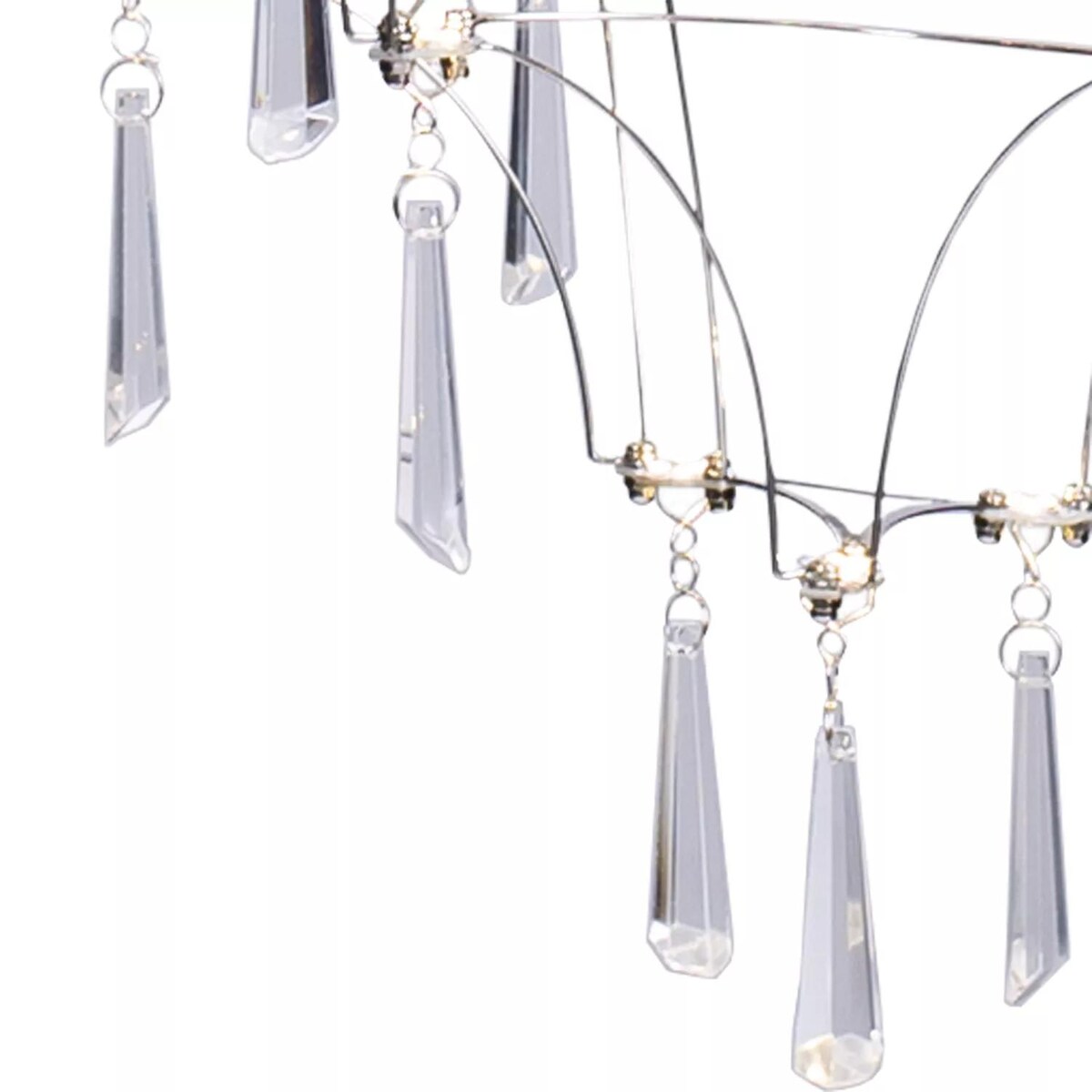 Żyrandol z kryształkami Crystal net 7783-54P Step glamour ażurowy chrom