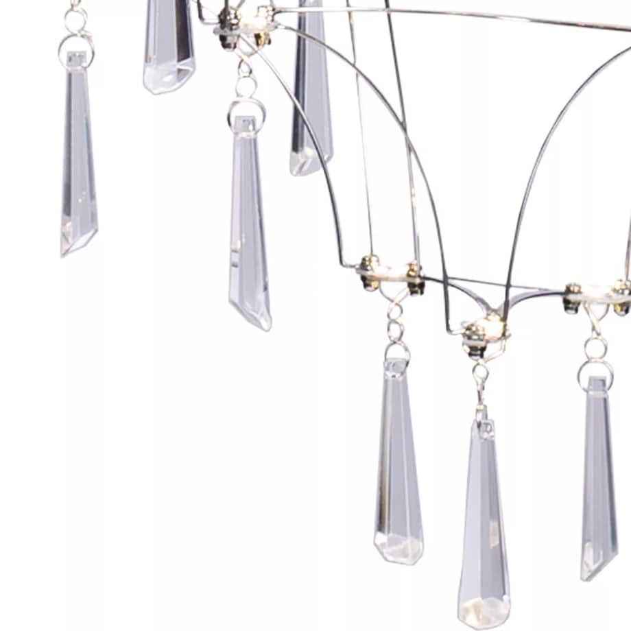 Żyrandol z kryształkami Crystal net 7783-54P Step glamour ażurowy chrom