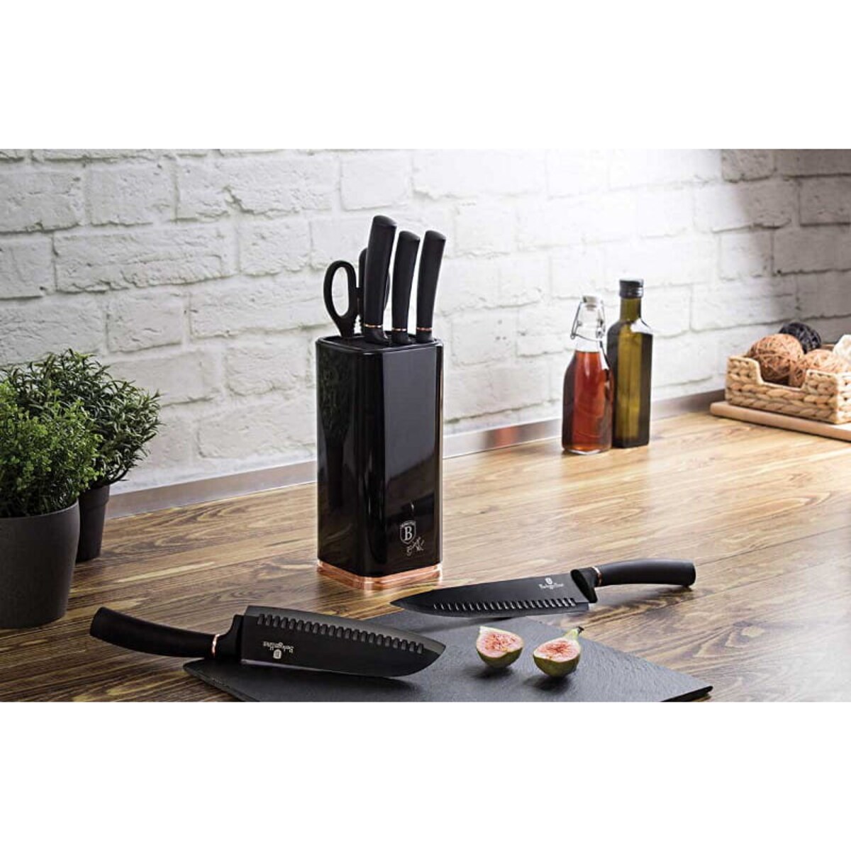 Zestaw 5 noży z nożycami w bloku stojącym Berlinger Haus BH-2422