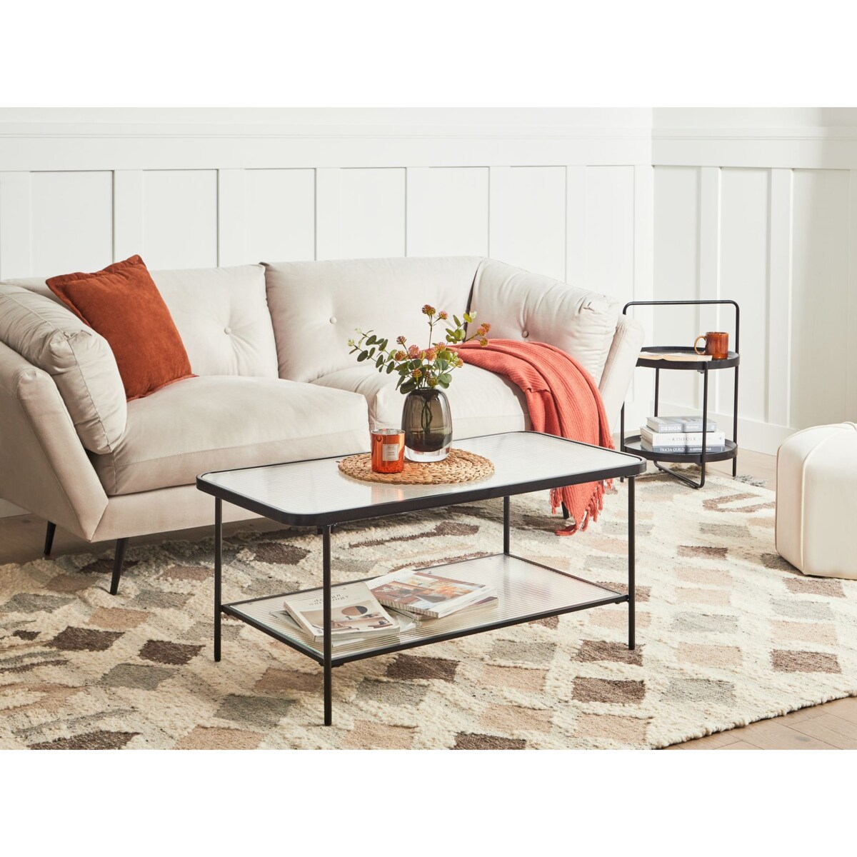 Stolik kawowy Szkło hartowane Czarny BLAIR