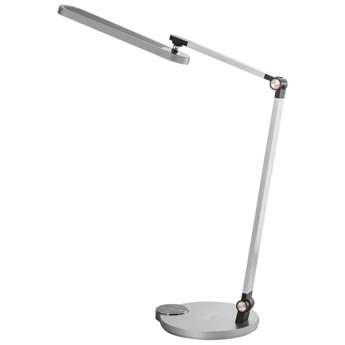 Lampa biurkowa LED CAROY Z ładowarką indukcyjną Szary