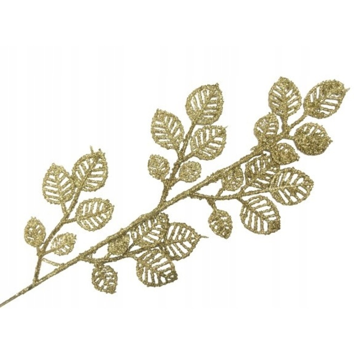 BROKATOWA GAŁĄZKA KWIAT ZŁOTY do dekoracji bukietu kompozycji święta stroik